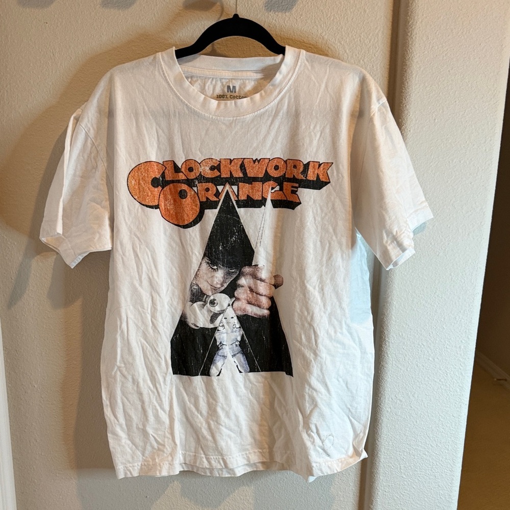 White Clockwork Orange Graphic T-Shirt